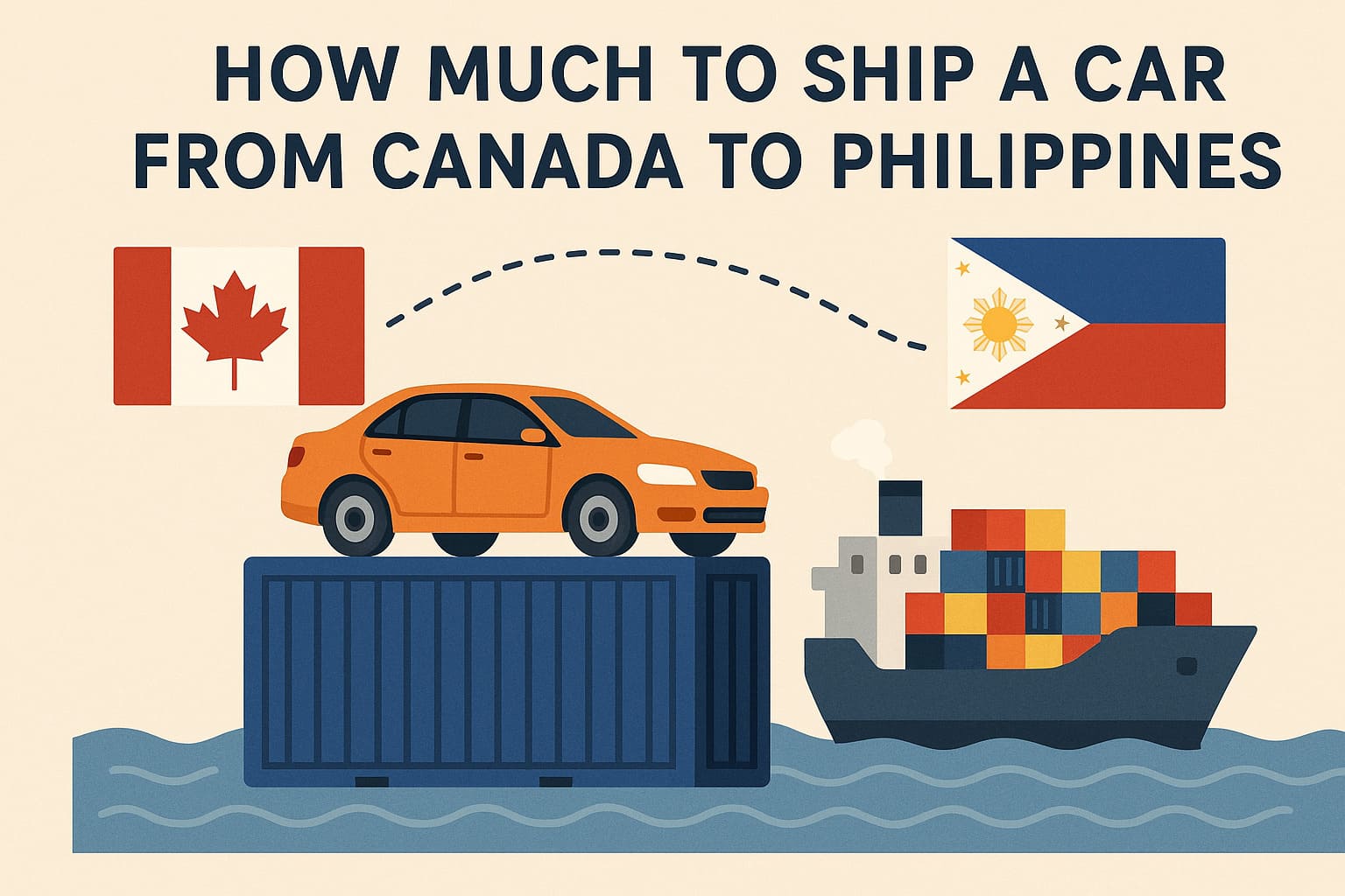 how much to ship a car from Canada to Philippines