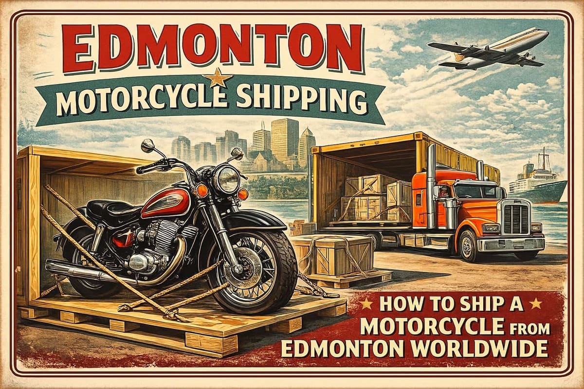 Edmonton Motorcycle Shipping: How to Ship a Motorcycle From Edmonton Worldwide