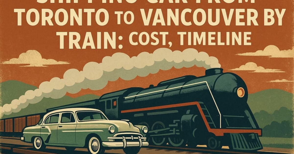 Shipping Car From Toronto to Vancouver by Train: Cost, Timeline
