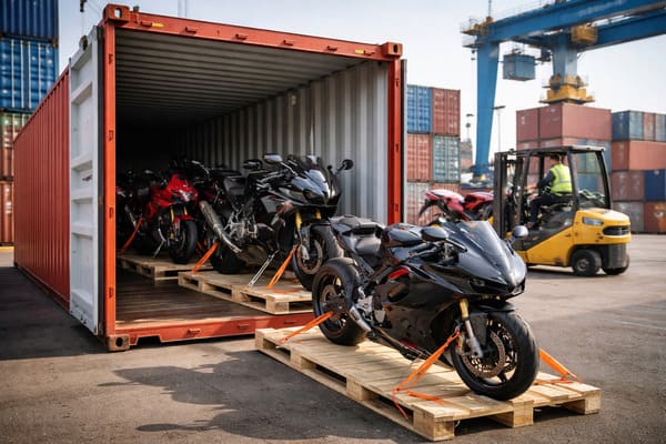 International Motorcycle Container Shipping