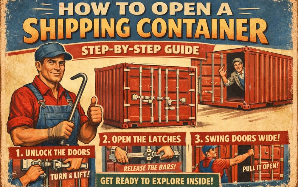 how to open a shipping container
