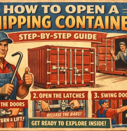 how to open a shipping container
