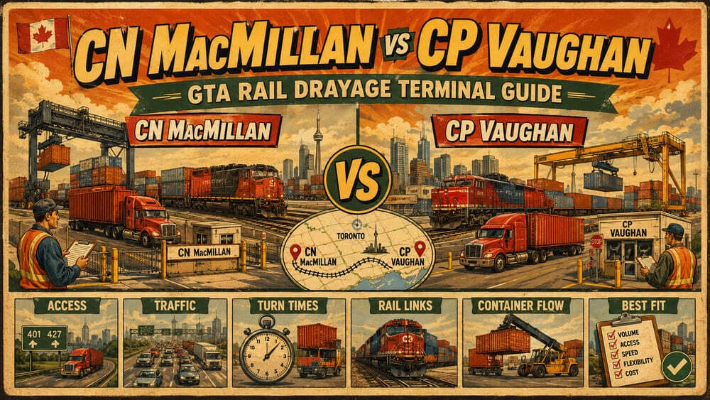 CN MacMillan vs CP Vaughan: GTA Rail Drayage Terminal Guide