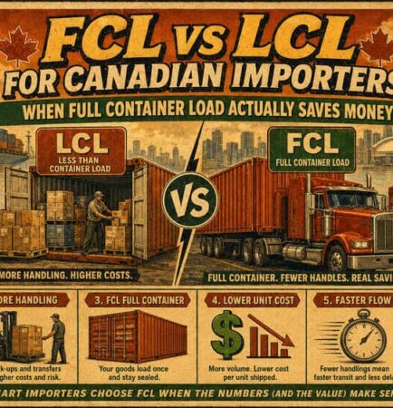 FCL vs LCL for Canadian Importers: When Full Container Load Actually Saves Money
