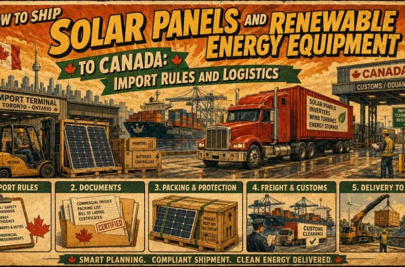 How to Ship Solar Panels and Renewable Energy Equipment to Canada: Import Rules and Logistics