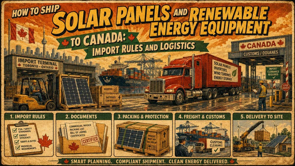 How to Ship Solar Panels and Renewable Energy Equipment to Canada: Import Rules and Logistics